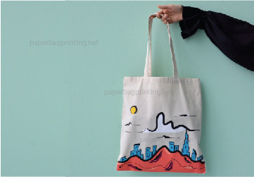 tote shopping bag with custom logo printing service in dubai