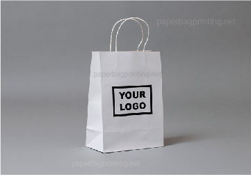 white craft shopping bag with custom printing wholesale pricing