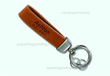 Leather Keychain with debossing in ajman