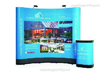 Pop Up Banner Printing Curved in sharjah at wholesale price